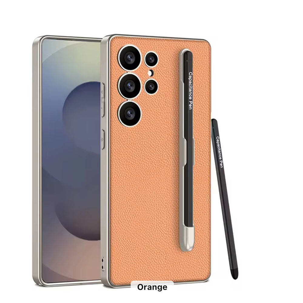 Luxury PU leather case S25 Ultra