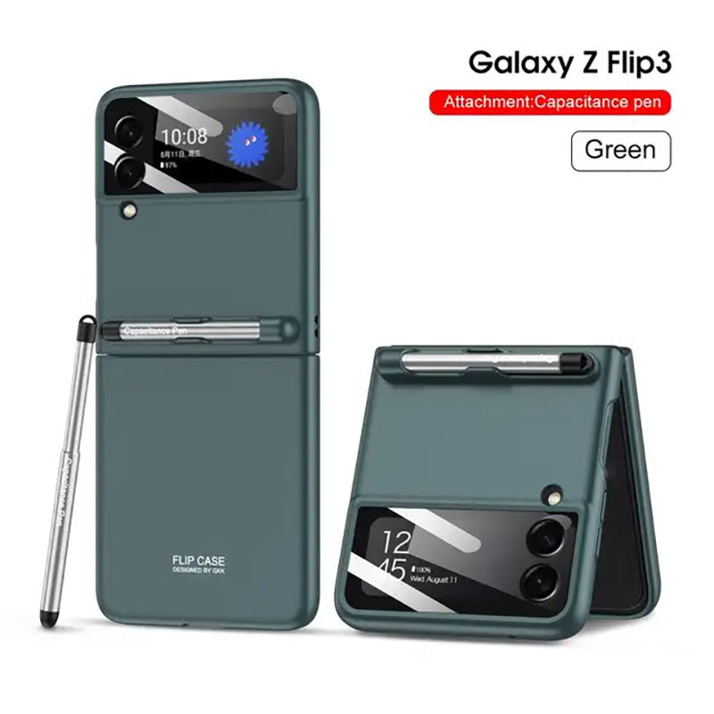 Galaxy Z Flip3 Magnetic Hinge With S Pen Holder Slot Case