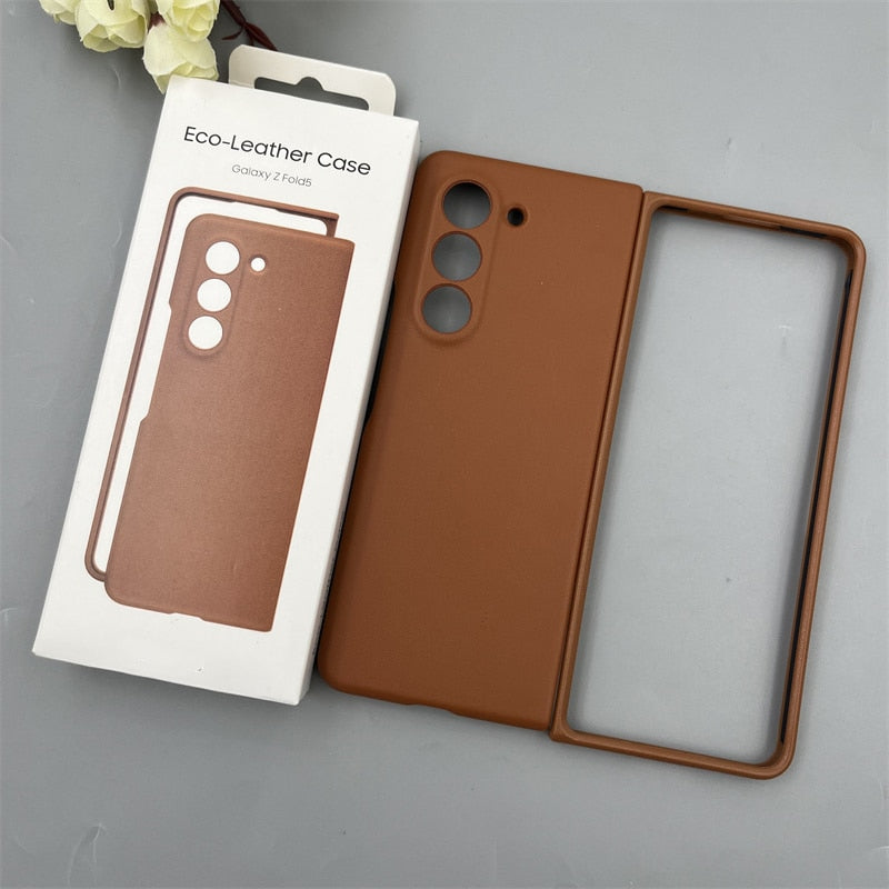 Galaxy Z Fold5 High Quality Soft Silky Touch Protective Eco-Leather Case