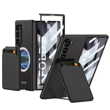 Load image into Gallery viewer, Galaxy Z Fold6 Magsafe With Card Holder Leather Stand Protective Case