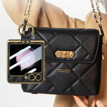 Load image into Gallery viewer, Galaxy Z Flip6 Luxury Leather Folding with Ring Stand Back Case