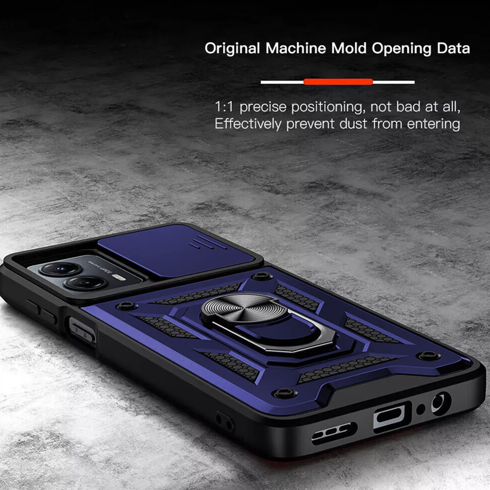 Motorola Edge 50 Fusion 5G Hybrid Dual Armor Case with Camera Slide