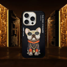 Load image into Gallery viewer, iPhone 16 Series Official Nimmy Bulldog Cool Embroidery Case- Black
