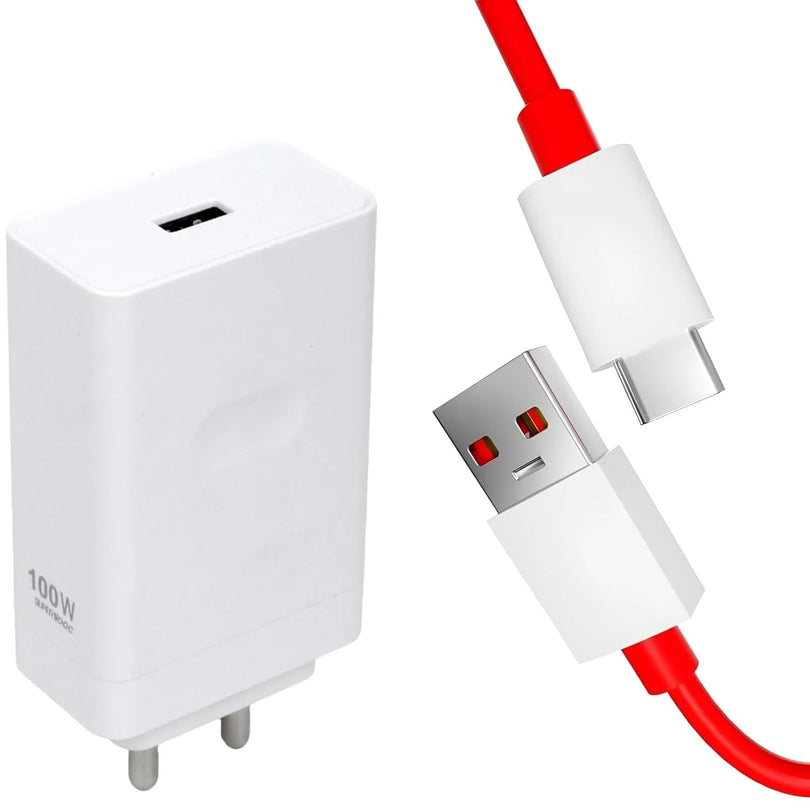OnePlus 100W Ultra Fast Charger with Type-C SUPERVOOC Cable – Dash Charge Supported