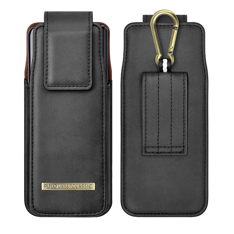 Luxurious Leather Pouch Belt Clip Holster Waist Bag for Galaxy Z Fold Series