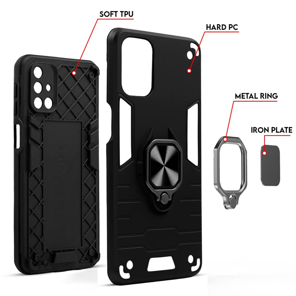 Vivo V40 UAG Shockproof Dual-Layer Armor Case with Kickstand Ring