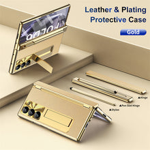 Load image into Gallery viewer, Galaxy Z Fold Series Electroplating Case with Stylus, Kickstand & 360° Glass Protection