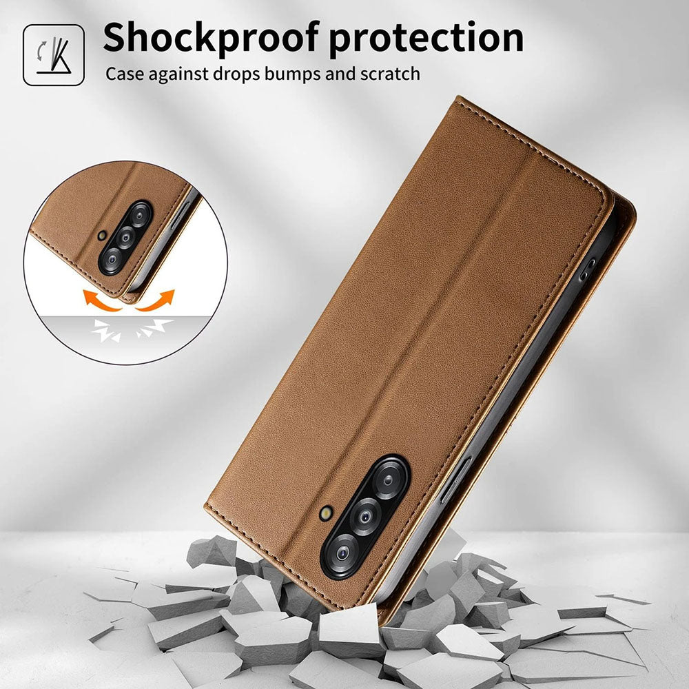 Samsung Galaxy A16 5G / A17 5G / A26 5G Stitched Line Magnetic Leather Flip Case
