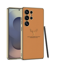 Load image into Gallery viewer, Galaxy S25 Ultra Deer Tough Shield Leather Case