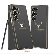 Load image into Gallery viewer, Galaxy S25 Ultra Deer Tough Shield Leather Case
