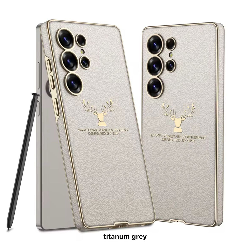 Galaxy S25 Ultra Deer Tough Shield Leather Case