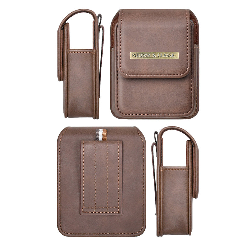 Luxurious Leather Pouch Belt Clip Holster Waist Bag for Galaxy Z Flip Series