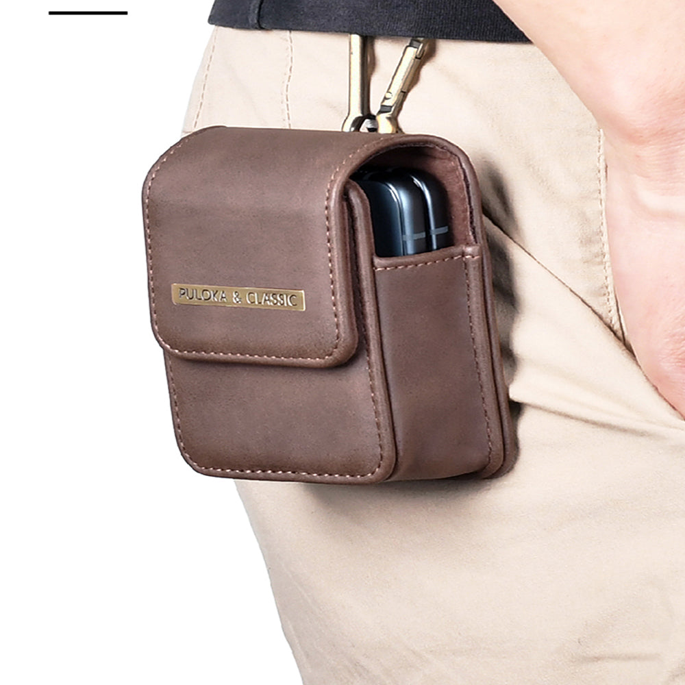 Luxurious Leather Pouch Belt Clip Holster Waist Bag for Galaxy Z Flip Series