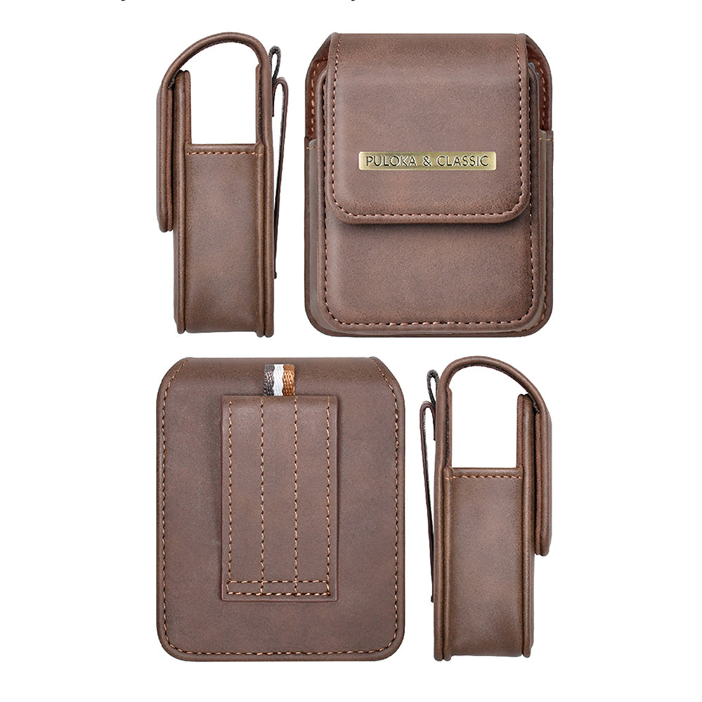 Luxurious Leather Pouch Belt Clip Holster Waist Bag for Galaxy Z Flip Series