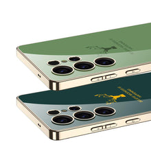 Load image into Gallery viewer, Galaxy S25 Ultra Luxurious Deer Pattern Inspirational Glass Case