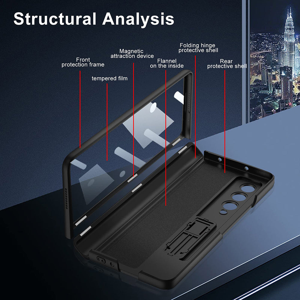 Galaxy Z Fold3 Magnetic Hinge Full Protection Stand Case
