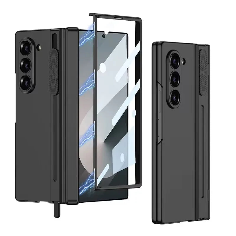 Galaxy Z Fold6 All-in-One Protective Case with S Pen Slot, Screen Guard & Hinge Shield