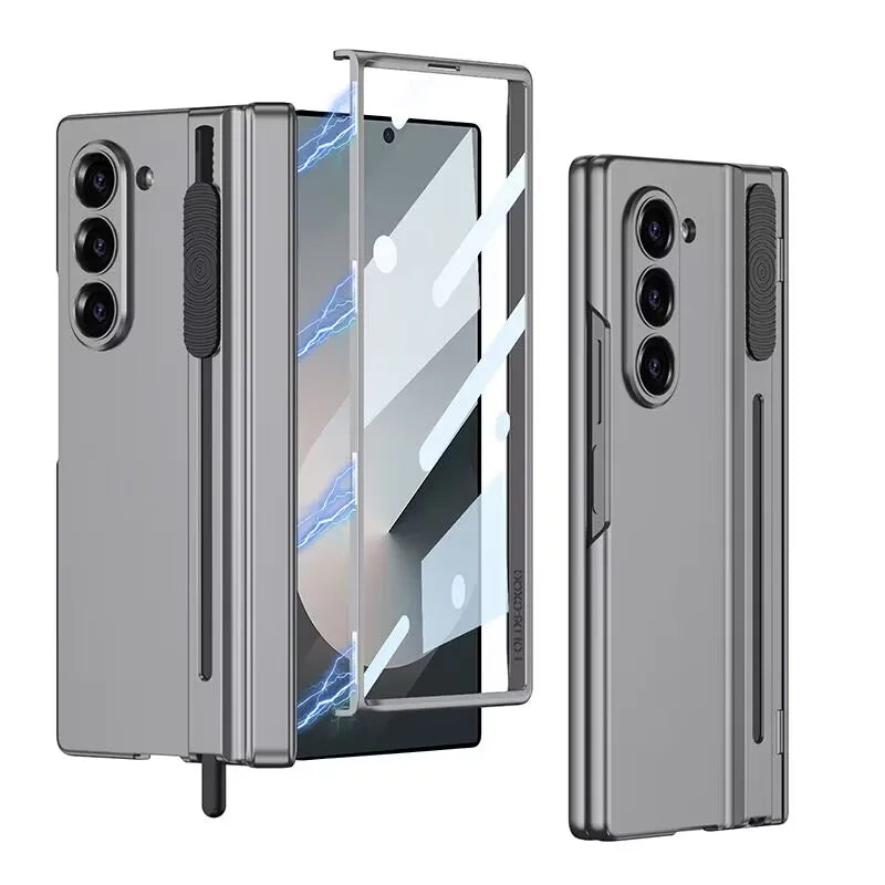 Galaxy Z Fold6 All-in-One Protective Case with S Pen Slot, Screen Guard & Hinge Shield