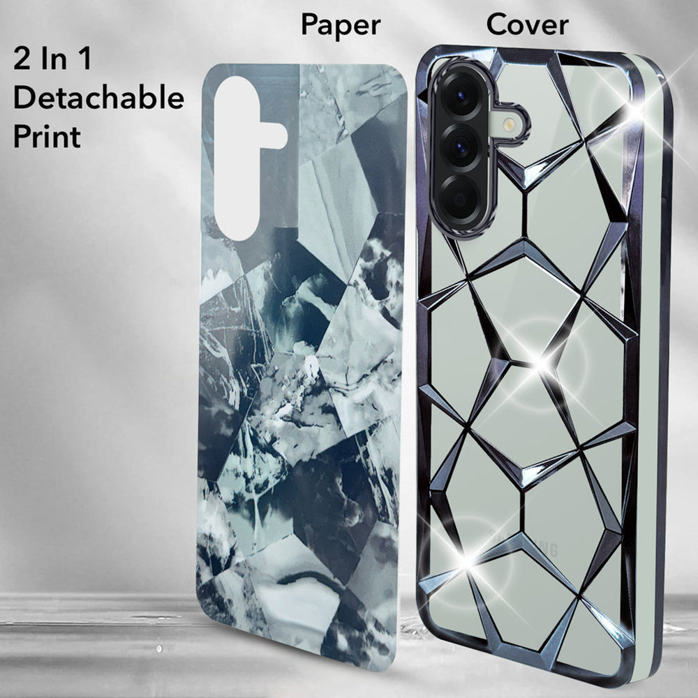 Galaxy A56/A36 Glitter Diamond Case – Dual Design Sparkle Back Cover for Stylish Protection