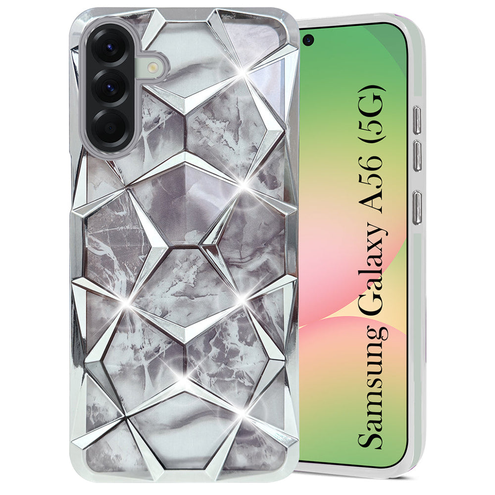 Galaxy A56/A36 Glitter Diamond Case – Dual Design Sparkle Back Cover for Stylish Protection