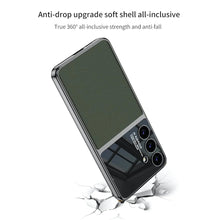 Load image into Gallery viewer, Galaxy S24 Duo-Tone Leather Case – Electroplated Shockproof Cover
