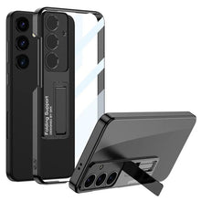 Load image into Gallery viewer, Galaxy S24 Phantom Transparent Case with Kickstand – Plated Edges