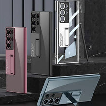 Load image into Gallery viewer, Galaxy S25 Ultra Phantom With Stand Transparent Plating Support Case