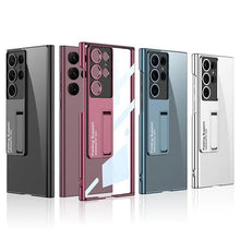 Load image into Gallery viewer, Galaxy S25 Ultra Phantom With Stand Transparent Plating Support Case