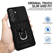 Load image into Gallery viewer, Galaxy S24 Hybrid Dual Armor Case with Camera Slide Cover – Shockproof Polycarbonate Protection