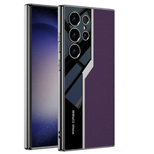 Load image into Gallery viewer, Galaxy S25 Ultra Thin Electroplated Leather Shockproof Blade Case
