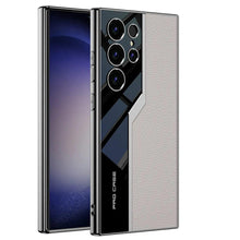 Load image into Gallery viewer, Galaxy S25 Ultra Thin Electroplated Leather Shockproof Blade Case