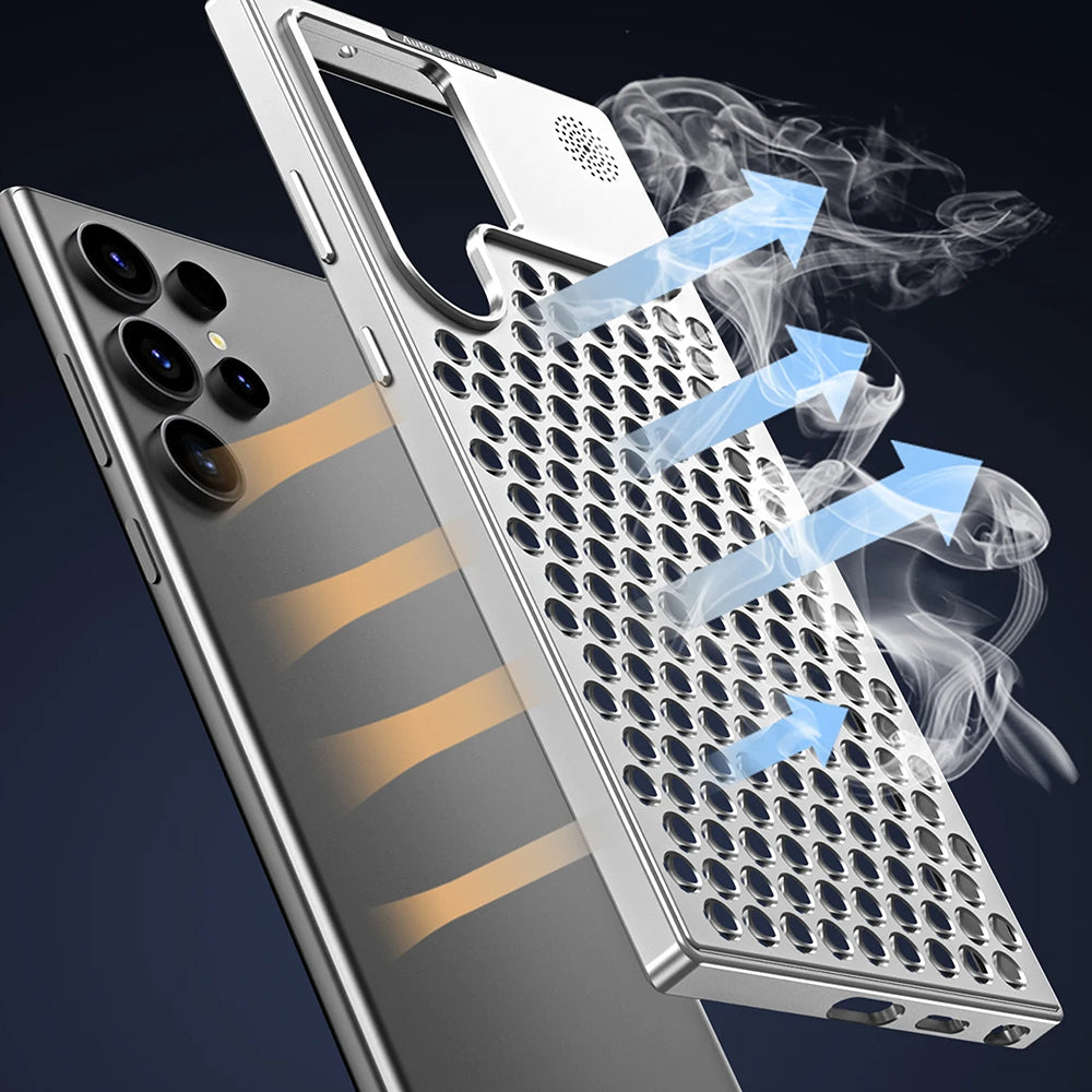 Galaxy S24 Ultra Aluminum Hollow Heat Dissipation Shockproof Case