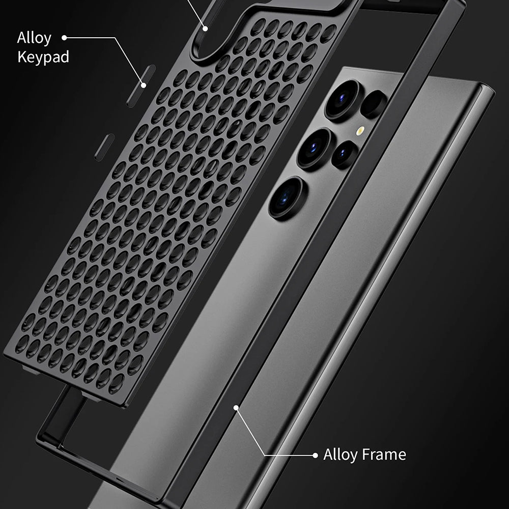 Galaxy S24 Ultra Aluminum Hollow Heat Dissipation Shockproof Case