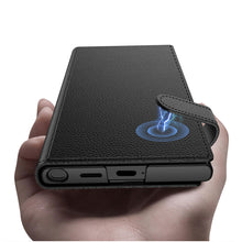 Load image into Gallery viewer, Galaxy S25 Ultra Luxury Band with Kickstand Leather Flip Case