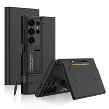 Load image into Gallery viewer, Galaxy S25 Ultra Luxury Band with Kickstand Leather Flip Case