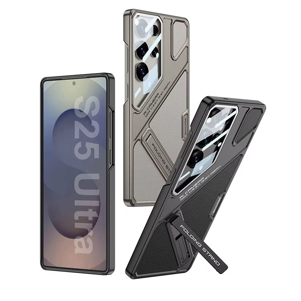 Galaxy S24 Ultra GKK Matte Leather Folding With Stand Case
