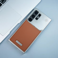 Load image into Gallery viewer, Galaxy S25 Ultra Aluminum Metal Leather Frameless Design Bumper with Magsafe Case