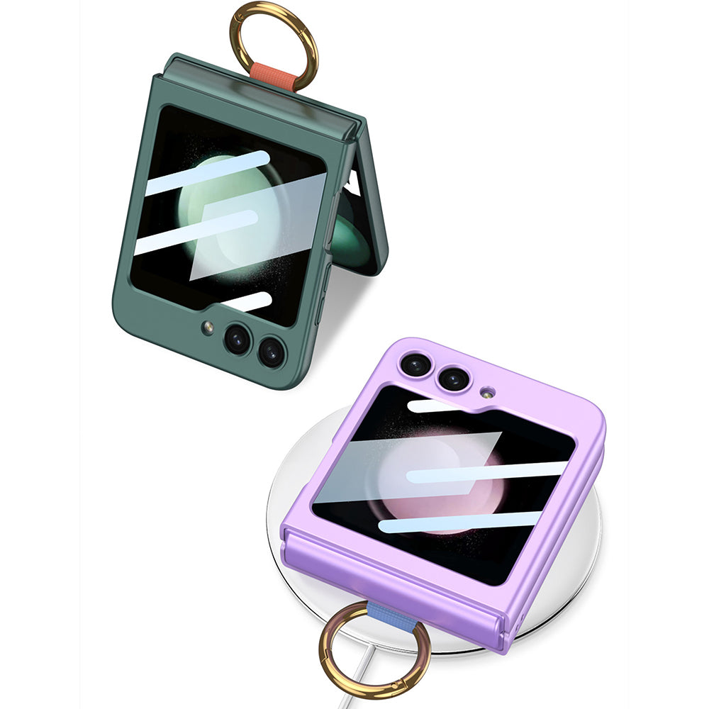 Galaxy Z Flip5 Electroplating Wrist Strap Ring Stand Case