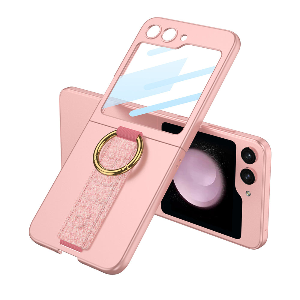 Galaxy Z Flip5 Electroplating Wrist Strap Ring Stand Case