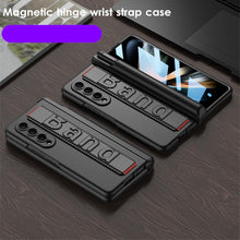 Load image into Gallery viewer, Galaxy Z Fold4 Wristband Magnetic Hinge Pen Holder Strap Case