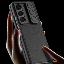 Load image into Gallery viewer, Galaxy Z Fold6 Luxury Leather Lens Slide Window Business Shockproof Shell Case