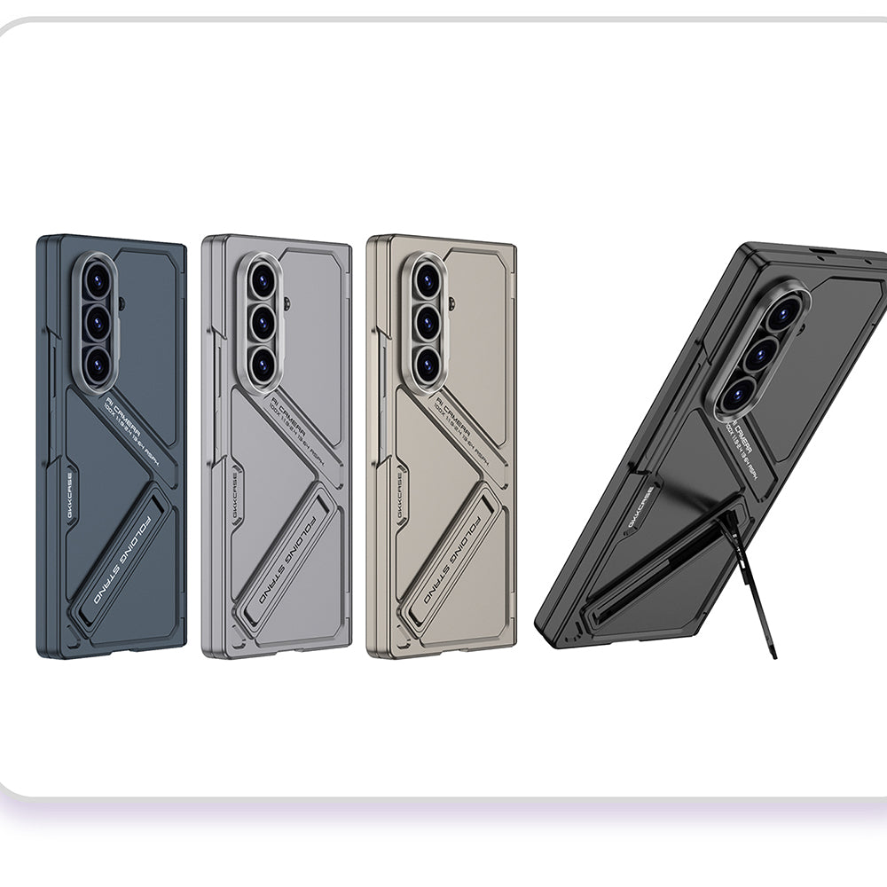 Galaxy Z Fold7 GKK Matte Leather Folding With Stand Case