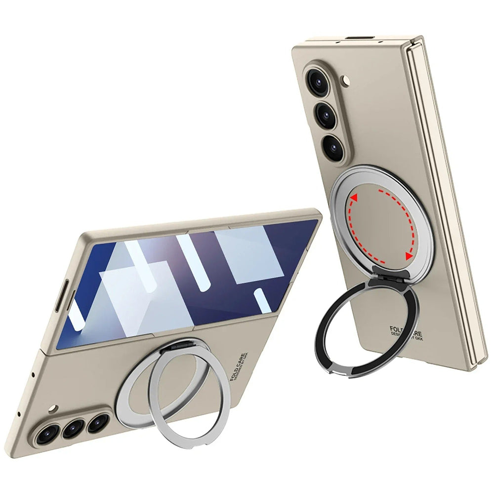 Galaxy Z Fold7 Premium Leather Case – Metal Kickstand | Slim & Stylish