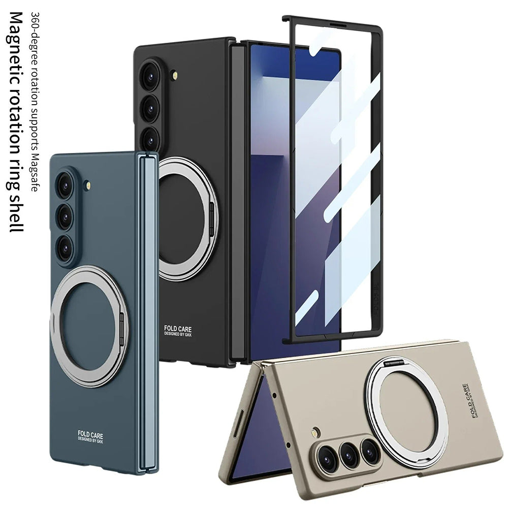 Galaxy Z Fold7 Premium Leather Case – Metal Kickstand | Slim & Stylish