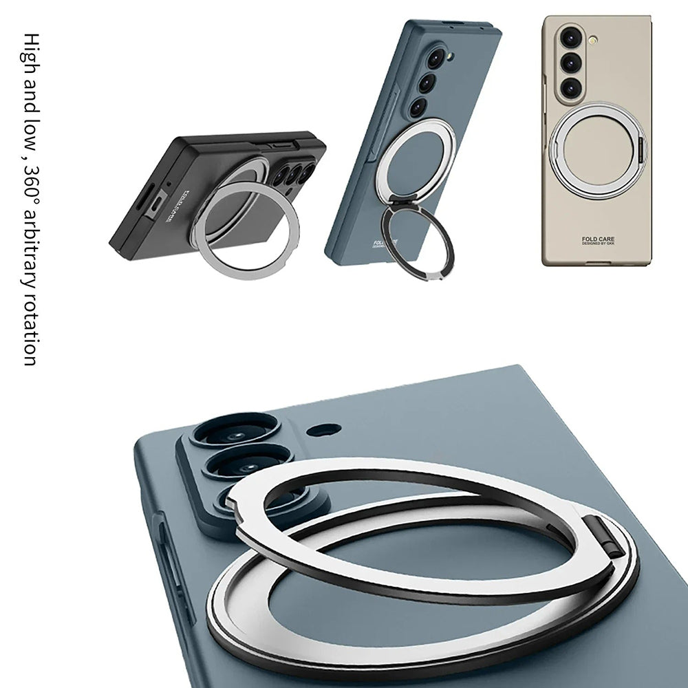 Galaxy Z Fold7 Premium Leather Case – Metal Kickstand | Slim & Stylish