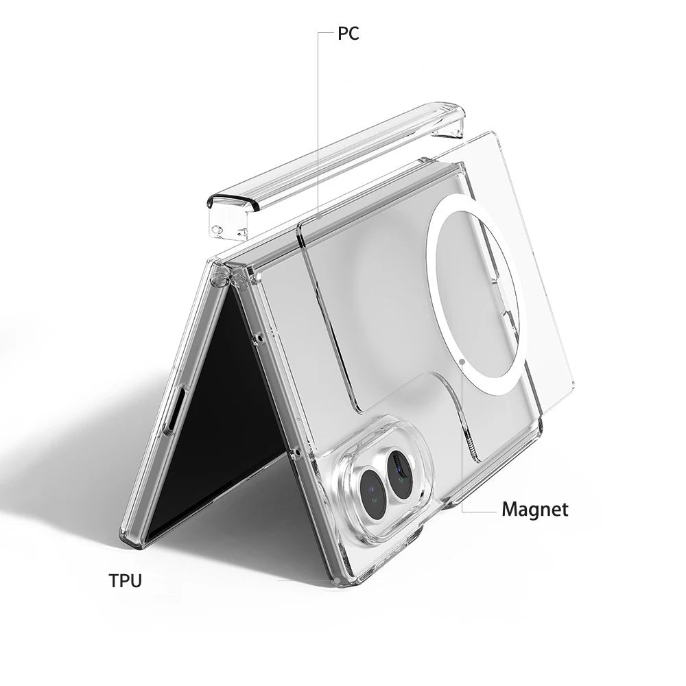 Galaxy Z Fold8 MagSafe Shockproof Transparent Clear Case