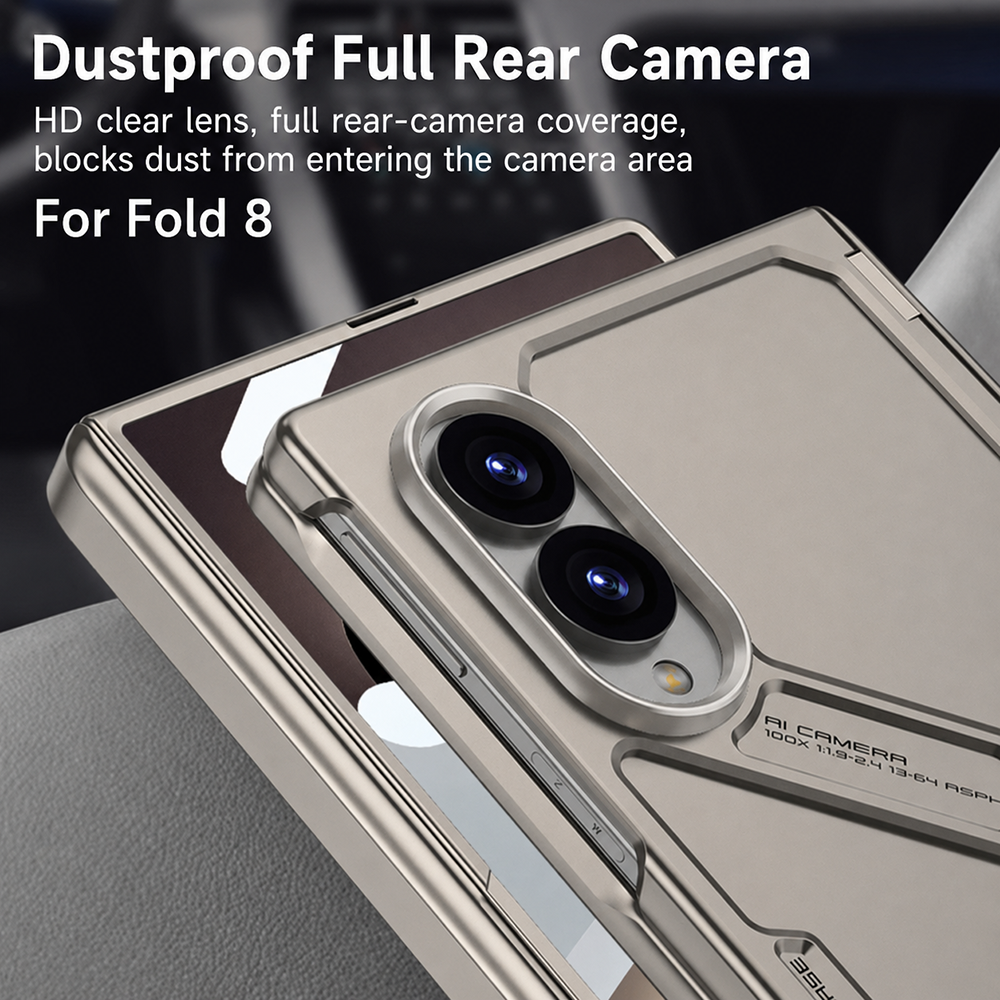 Galaxy Z Fold8 GKK Matte Leather Folding With Stand Case