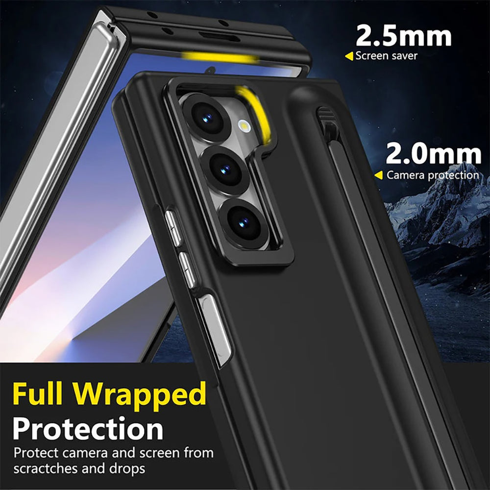 Galaxy Z Fold7 S-Pen Case with Skin Feel & Front Glass Protection