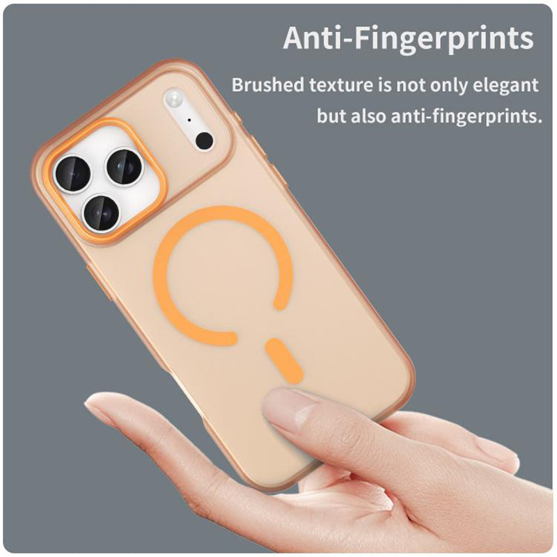 iPhone 17 Series Elegant Frosted Matte Back Case with MagSafe Support – Colorful & Slim Protection