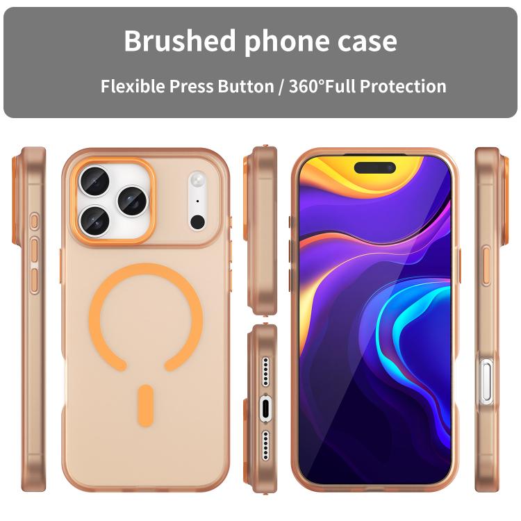 iPhone 17 Series Elegant Frosted Matte Back Case with MagSafe Support – Colorful & Slim Protection